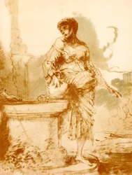 Christus en de Samaritaanse vrouw bij de bron